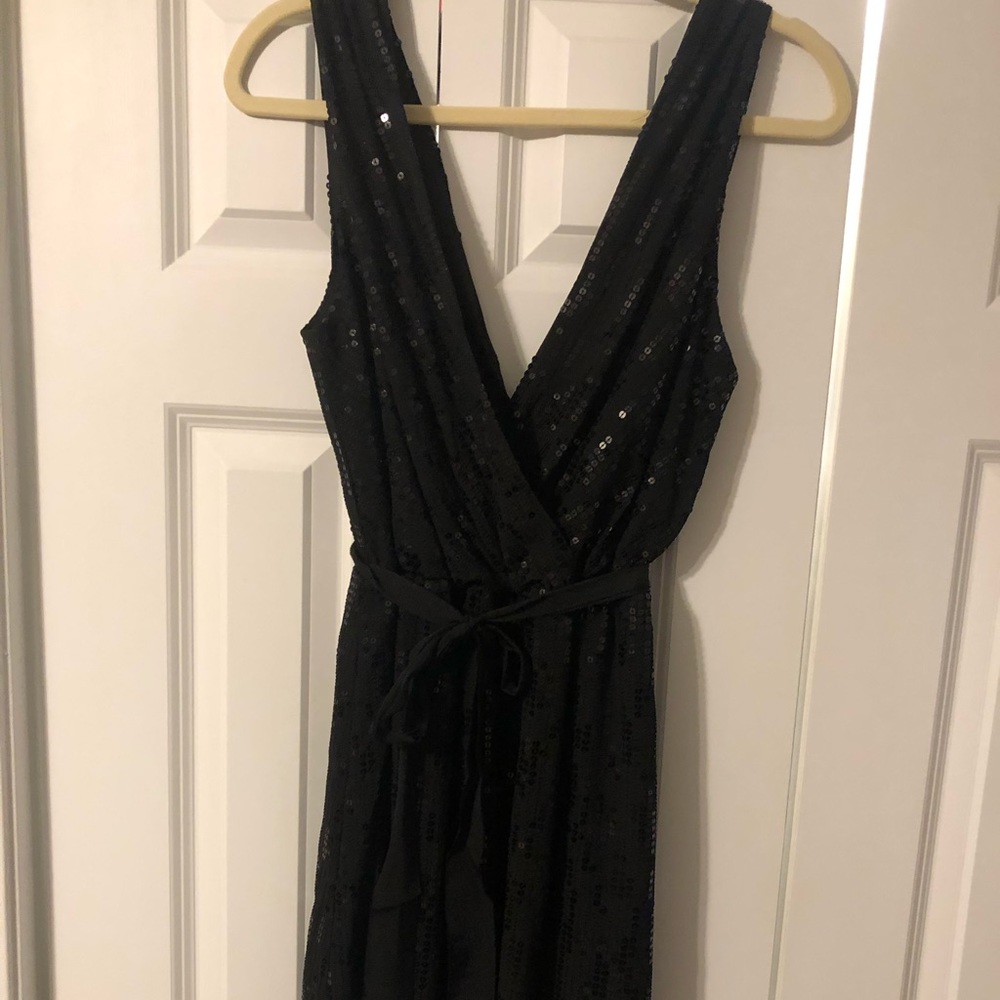 Express sequin little black dress